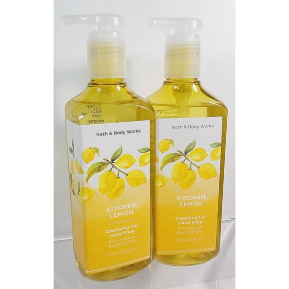 2 KITCHEN LEMON Bath & Body Works Gentle GEL Hand Soap 8 oz New - Picture 3 of 8